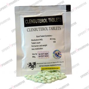 Clenbuterol Tablets 100tab/40mcg (British Dragon)